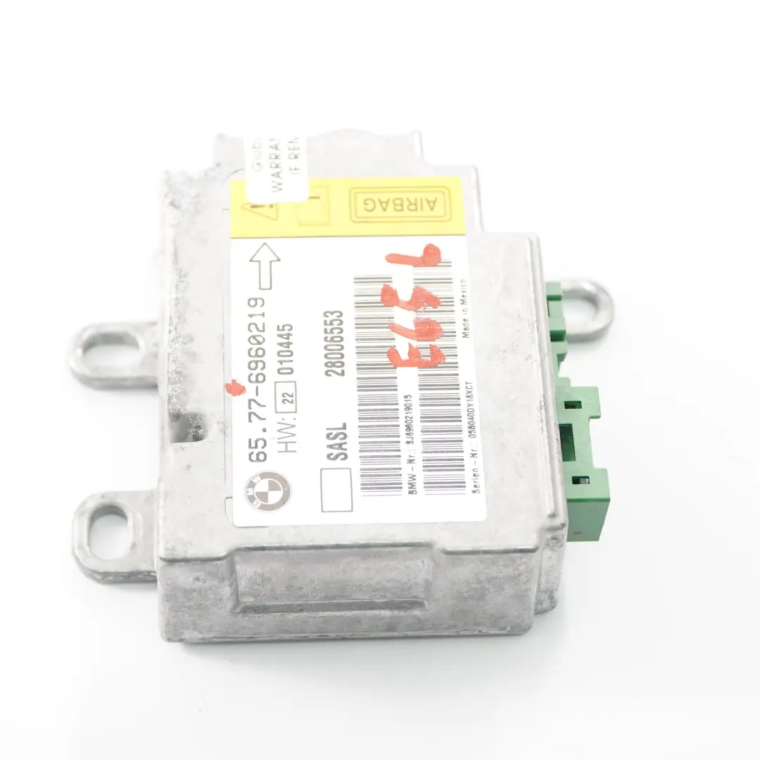 Sterownik Moduł Airbag Lewy do BMW E65 E66 o numerze 6960219 BMW E65 E66 Sterownik Moduł Airbag Lewy - SKU 6960219 - Numer Części 6960219