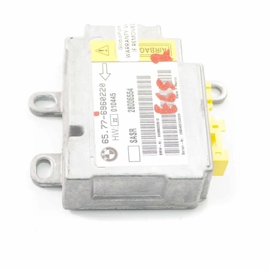 Modulo airbag BMW E65 E66 Unidad control derecha sensor pilar A airbag per con numero di parte 6960220 Modulo airbag BMW E65 E66 Unidad control derecha sensor pilar A airbag - SKU 6960220 - Numero di parte 6960220