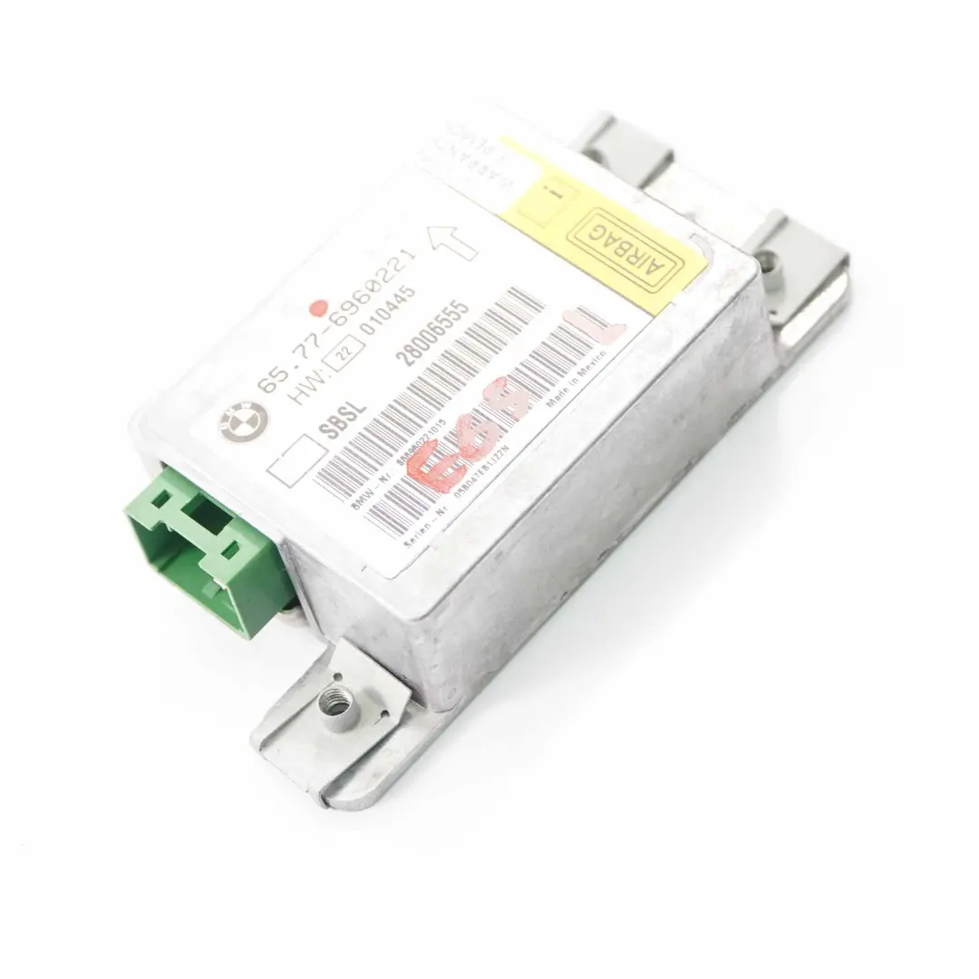 Module Airbag BMW E65 E66 Capteur pilier B Unité commande gauche Air Bag pour à propos du numéro de pièce 6960221 Module Airbag BMW E65 E66 Capteur pilier B Unité commande gauche Air Bag - SKU 6960221 - Numéro de pièce 6960221