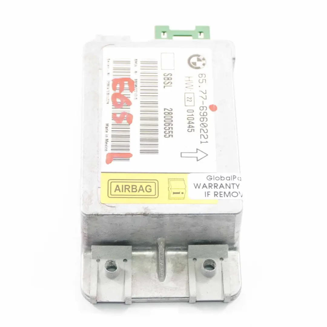 Modulo airbag BMW E65 E66 Sensore montante B sinistro Unità controllo per con numero di parte 6960221 Modulo airbag BMW E65 E66 Sensore montante B sinistro Unità controllo - SKU 6960221 - Numero di parte 6960221