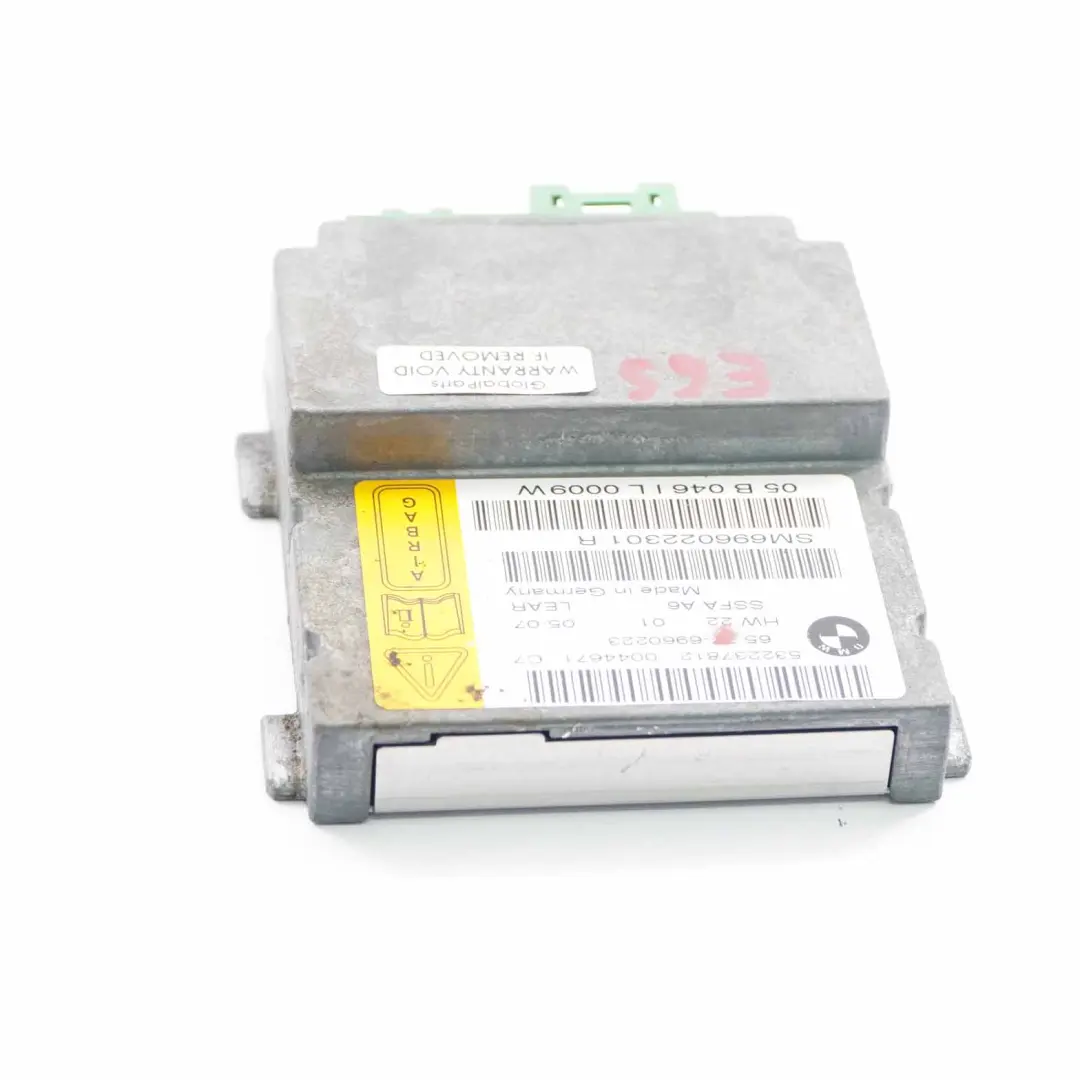 Modulo airbag BMW E65 E66 Sensore lato guida Unità di controllo airbag per con numero di parte 6960223 Modulo airbag BMW E65 E66 Sensore lato guida Unità di controllo airbag - SKU 6960223 - Numero di parte 6960223