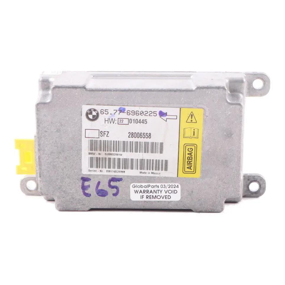 Sensore Fahrzeugmitte Unita di Controllo 6970889 per BMW E65 E66 E67 con numero di parte 6960225 BMW E65 E66 E67 Sensore Fahrzeugmitte Unita di Controllo 6970889 - SKU 6960225 - Numero di parte 6960225