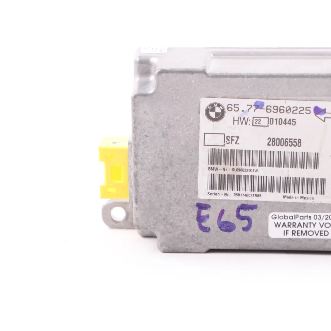 Sensor Fahrzeugmitte Steuergeraet 6970889 für BMW E65 E66 E67 mit Teilenummer 6960225 BMW E65 E66 E67 Sensor Fahrzeugmitte Steuergeraet 6970889 - SKU 6960225 - Teilenummer 6960225