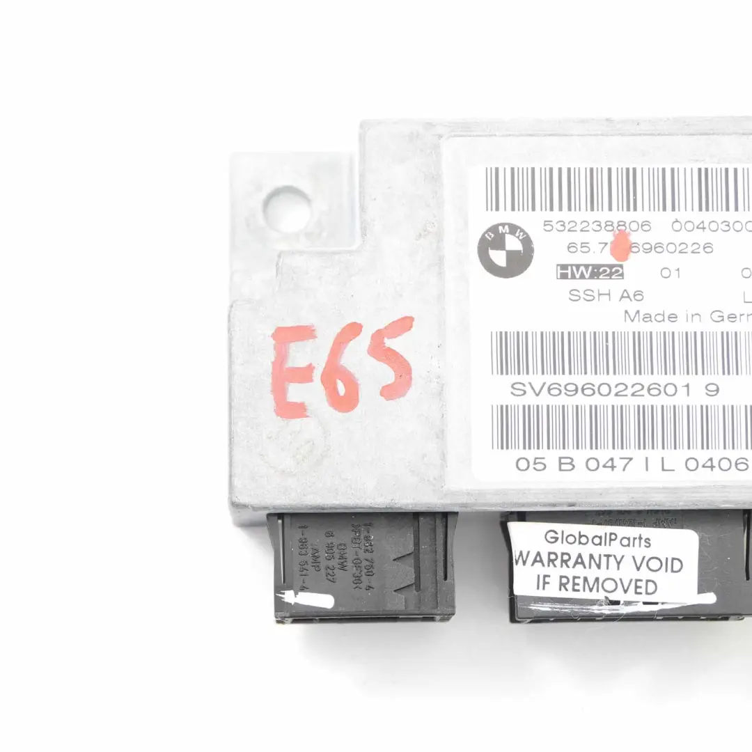 Air Bag Module BMW E65 E66 Sensor Rear Seat Airbag Control Unit ECU - SKU 6960226 - Part number 6960226