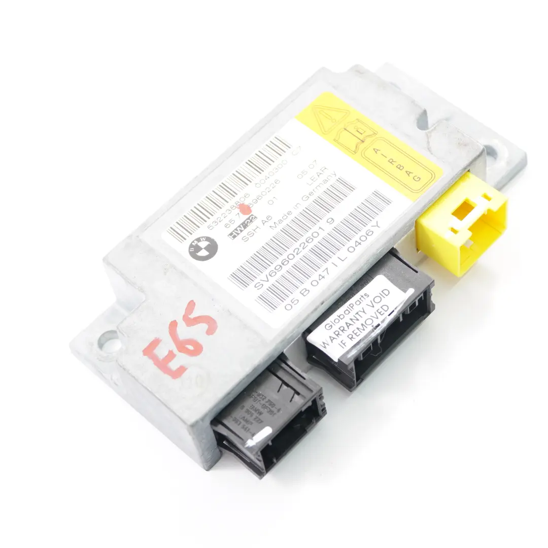 Air Bag Module BMW E65 E66 Sensor Rear Seat Airbag Control Unit ECU - SKU 6960226 - Part number 6960226