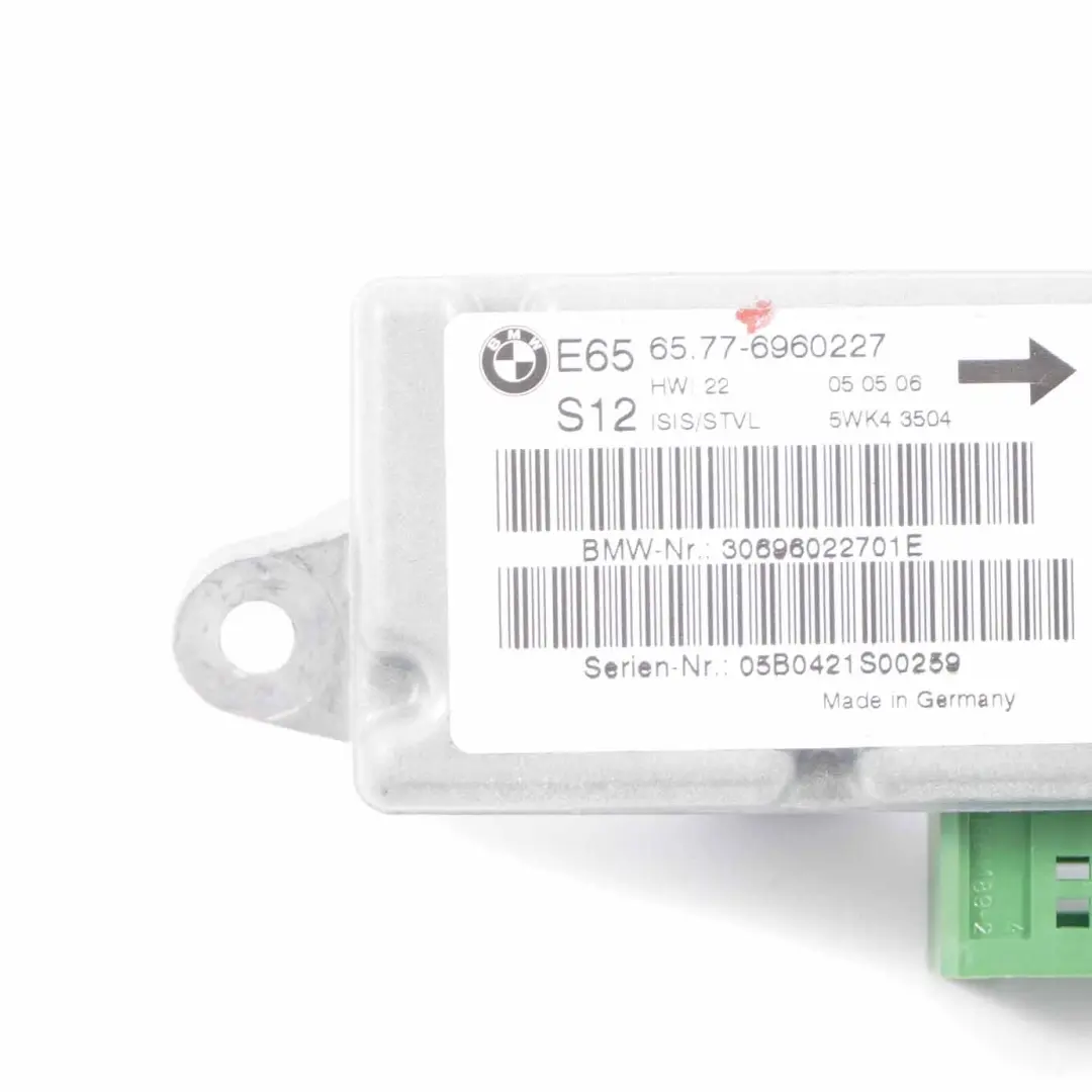 Czujnik Sensor Air Bag Airbag do BMW E65 E66 o numerze 6960227 BMW E65 E66 Czujnik Sensor Air Bag Airbag - SKU 6960227 - Numer Części 6960227