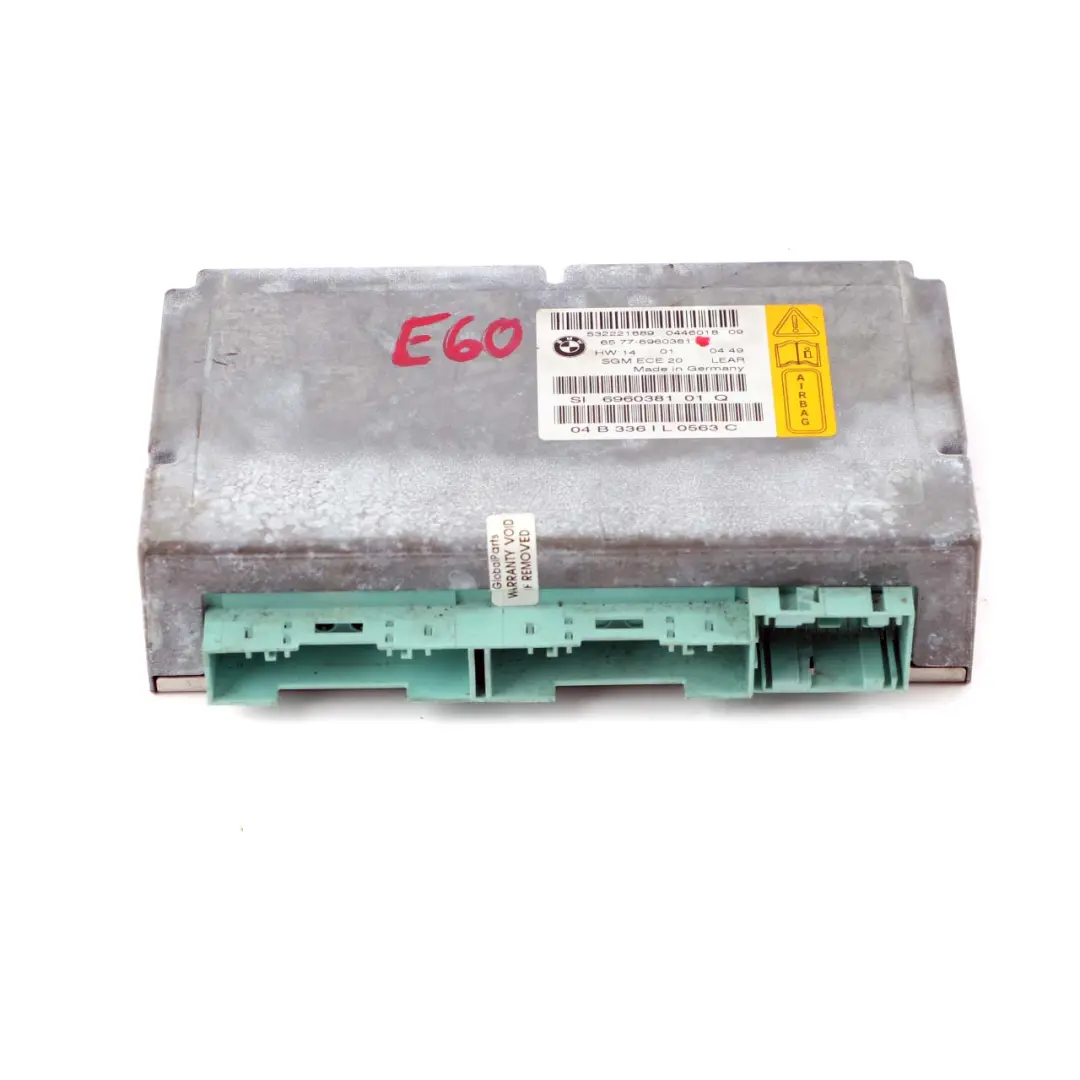 BMW 5 Series E60 E61 Airbag ECU Control Unit Gateway Module - SKU 6960381 - Part number 6960381