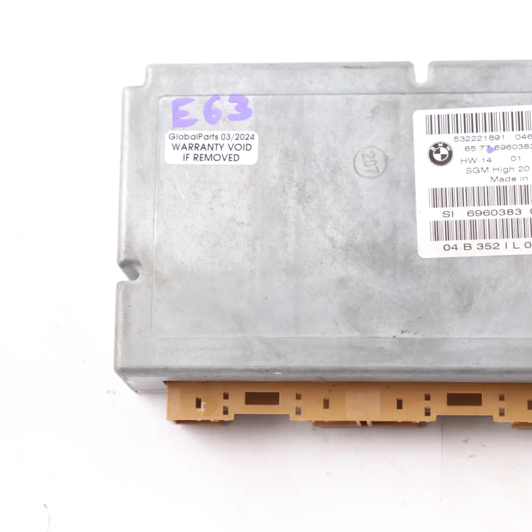 Modulo aria BMW E60 E61 E63 Unità di controllo alta del gateway ECU per con numero di parte 6960383 Modulo aria BMW E60 E61 E63 Unità di controllo alta del gateway ECU - SKU 6960383 - Numero di parte 6960383