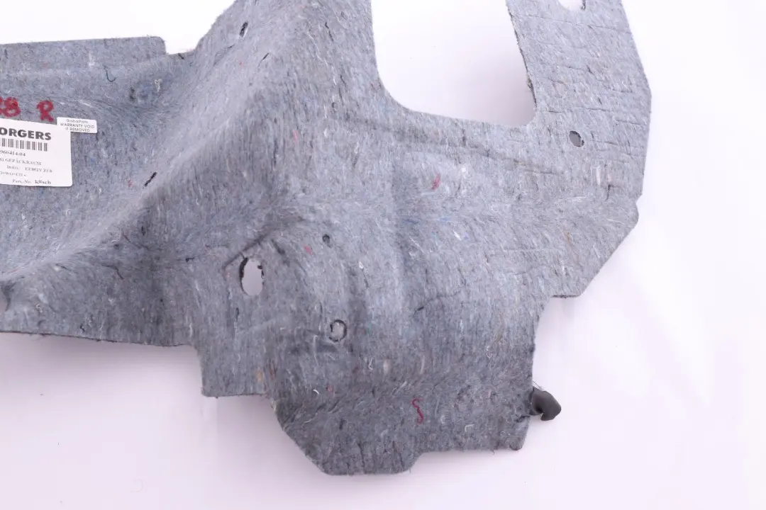 Sound Insulation Trunk Right O/S to BMW 1 3 Series E88 Cabrio with Part number 6960414 BMW 1 3 Series E88 Cabrio Sound Insulation Trunk Right O/S - SKU 6960414 - Part number 6960414