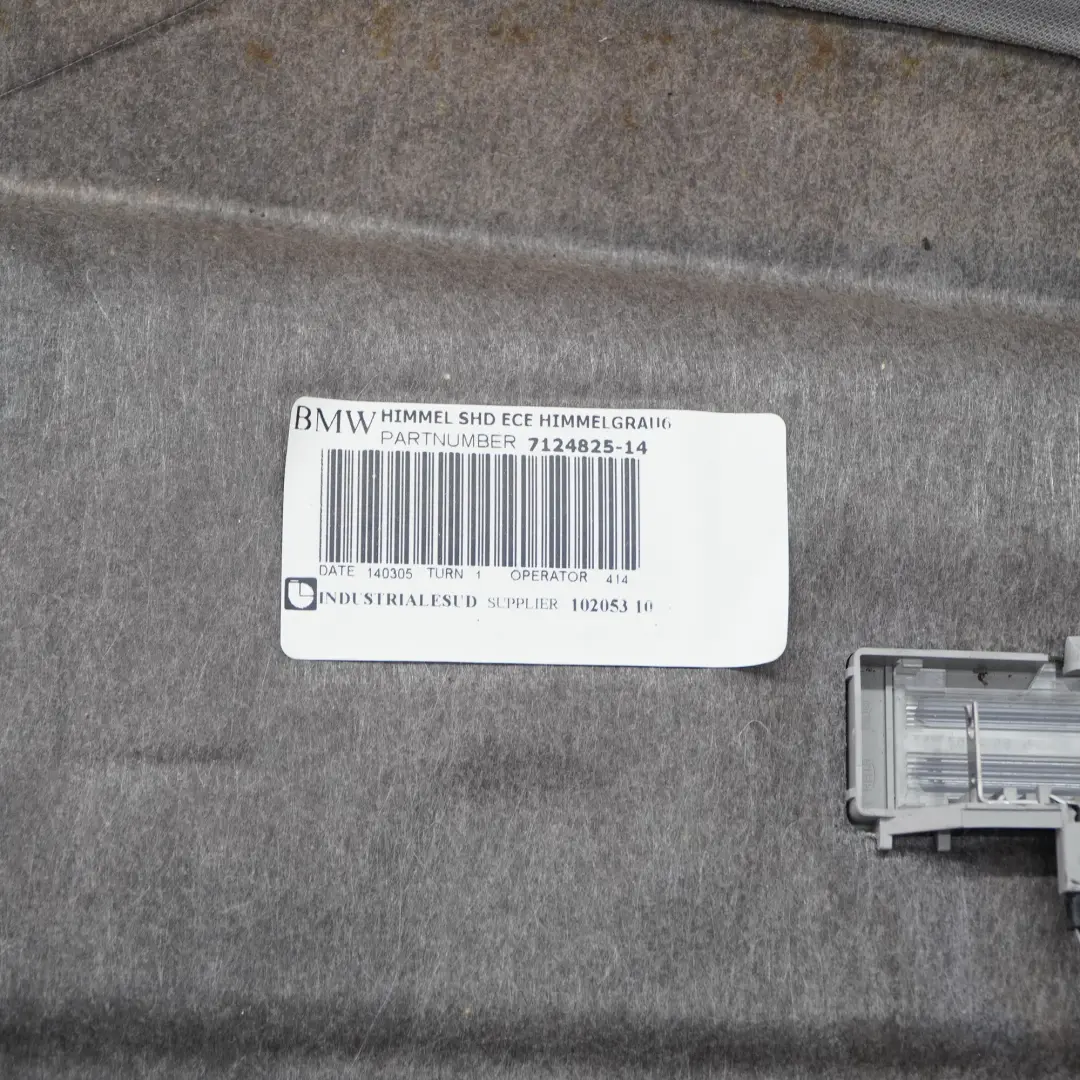 Headlining Headliner Moulded Roof Lining Sun Roof Grau Grey to BMW E90 with Part number 6960554 BMW E90 Headlining Headliner Moulded Roof Lining Sun Roof Grau Grey - SKU 6960554 - Part number 6960554