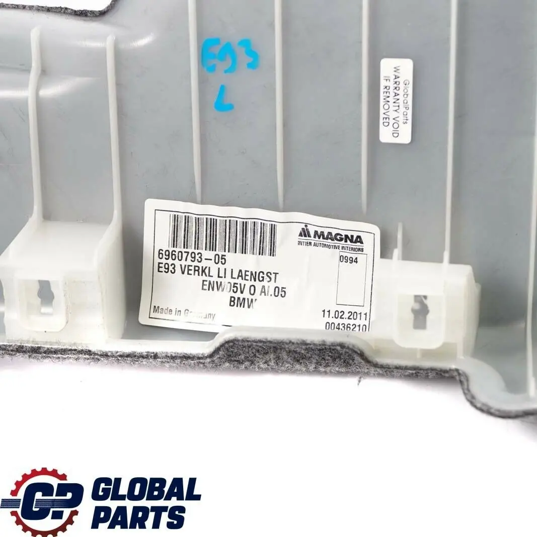 *BMW 3 er E93 E93N LCI Verkleidung Gepäckraum Längsträger Links für mit Teilenummer 6960793 *BMW 3 er E93 E93N LCI Verkleidung Gepäckraum Längsträger Links - SKU 6960793 - Teilenummer 6960793