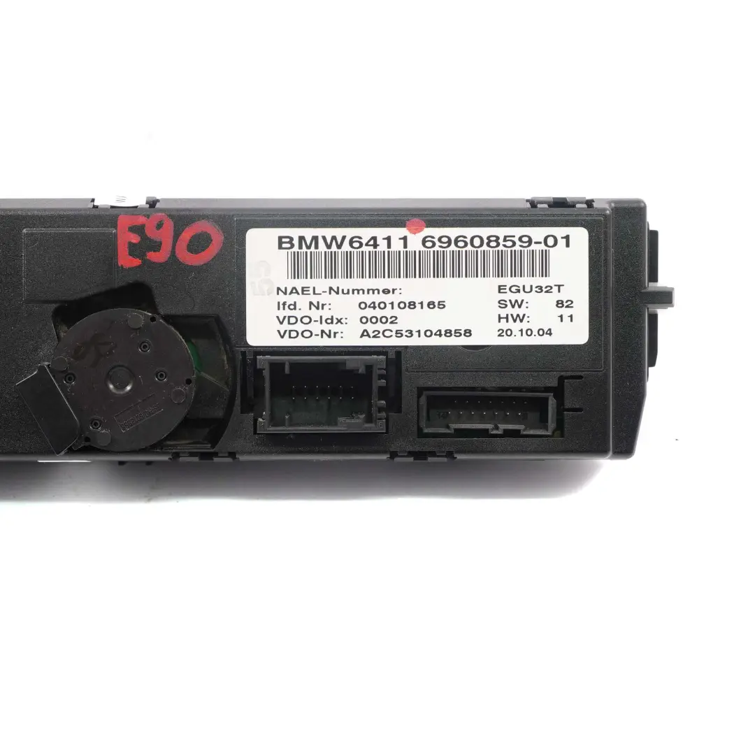 Conditioning Controls to BMW E81 E87 E90 E91 E92 Automatic Air with Part number 6960859 BMW E81 E87 E90 E91 E92 Automatic Air Conditioning Controls - SKU 6960859 - Part number 6960859
