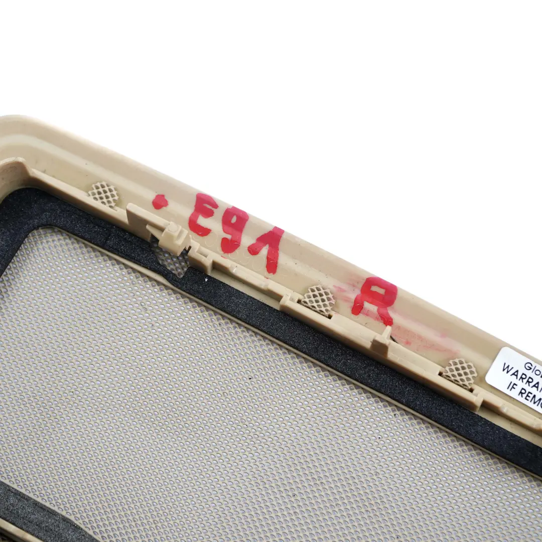 Speaker Cover Right O/S Headlining Trim Panel Beige 9003900R to BMW E91 Touring with Part number 6961284 BMW E91 Touring Speaker Cover Right O/S Headlining Trim Panel Beige 9003900R - SKU 6961284 - Part number 6961284