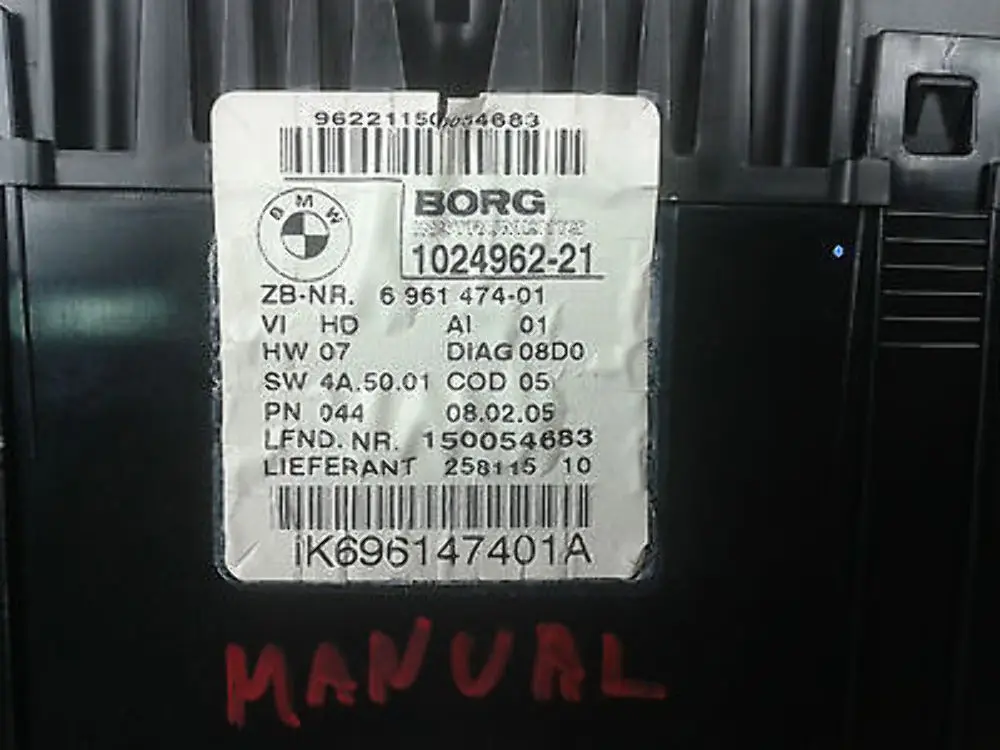 Instrument Cluster Speedo Clocks to BMW 1 Series E81 E82 E87 E88 Petrol with Part number 62116961474 BMW 1 Series E81 E82 E87 E88 Petrol Instrument Cluster Speedo Clocks - SKU 6961474 - Part number 62116961474