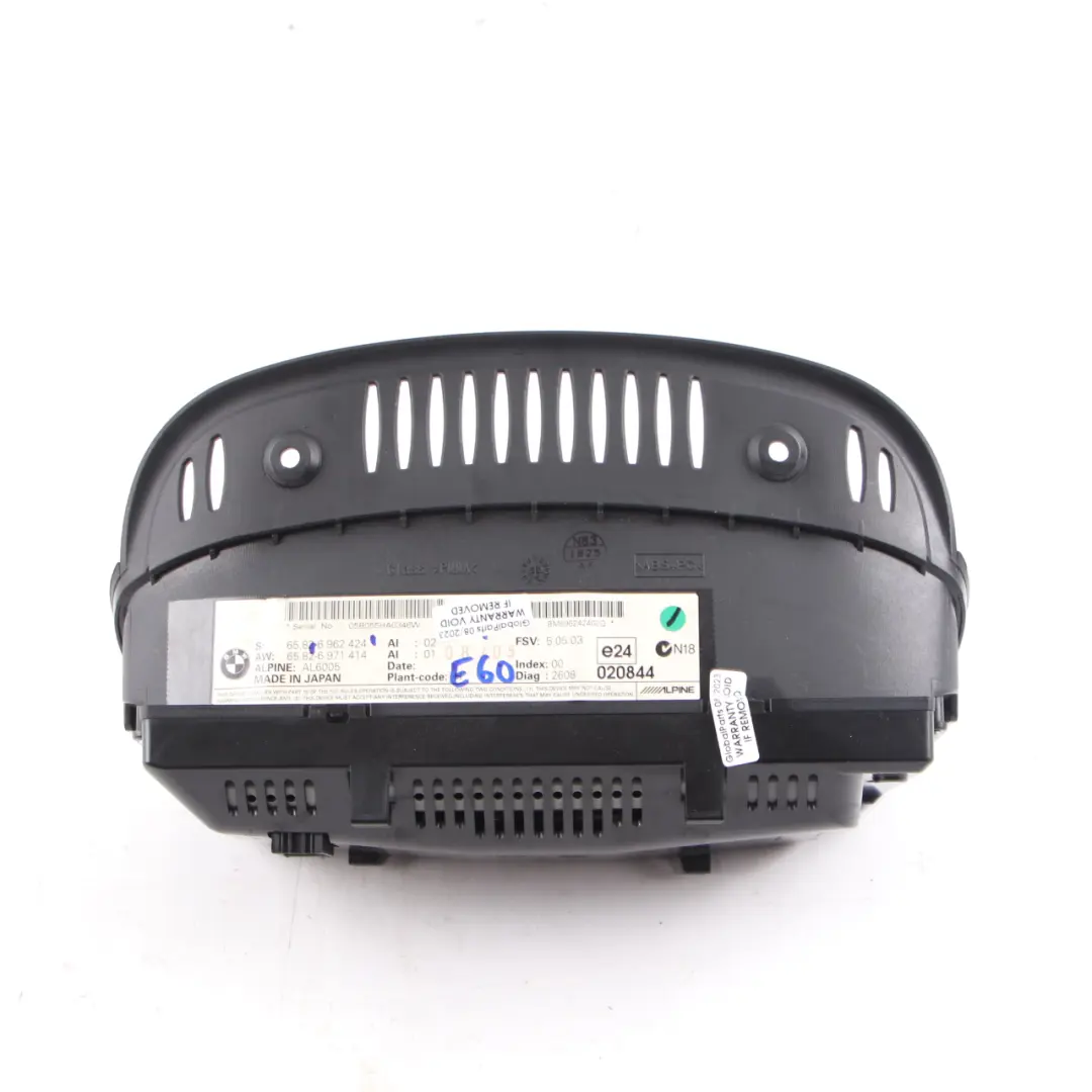  Navigazione A Bordo BMW E60 E61 E90 E91 Schermo Monitor 6,5" - SKU 6962424 - Numero di parte 6962424