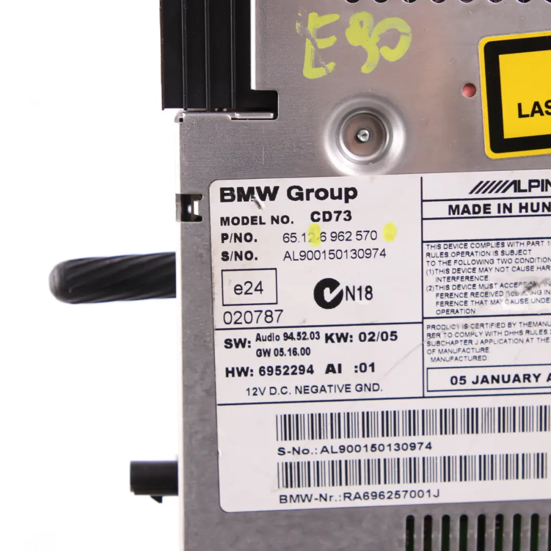 Radio Professional BMW E81 E87 E90 E91 E92 Radio CD Player Head Unit to with Part number 9144776 Radio Professional BMW E81 E87 E90 E91 E92 Radio CD Player Head Unit - SKU 6962570 - Part number 9144776