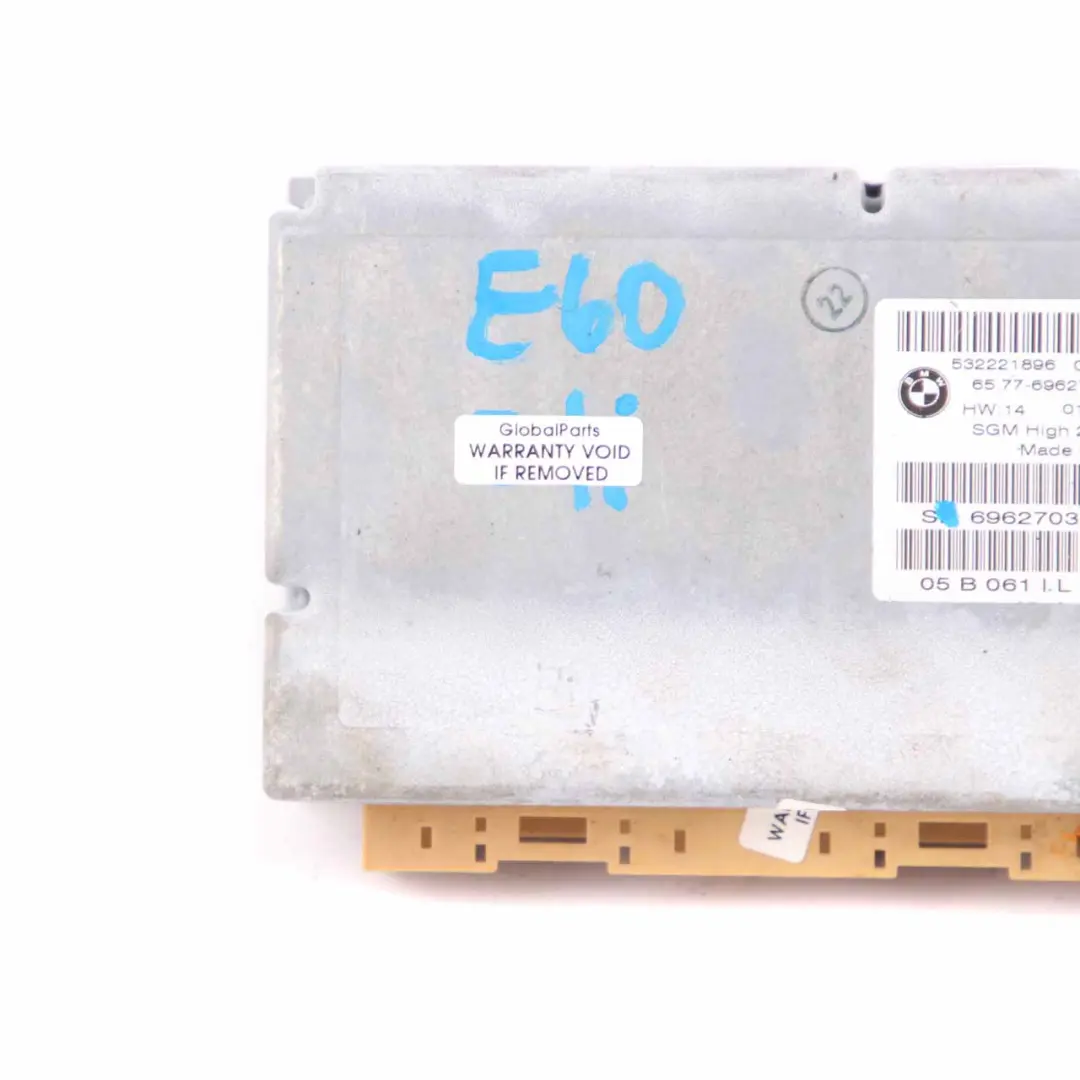 Airbag ECU Control Unit Gateway Module to BMW E60 E61 E63 with Part number 6975686 BMW E60 E61 E63 Airbag ECU Control Unit Gateway Module - SKU 6962703 - Part number 6975686