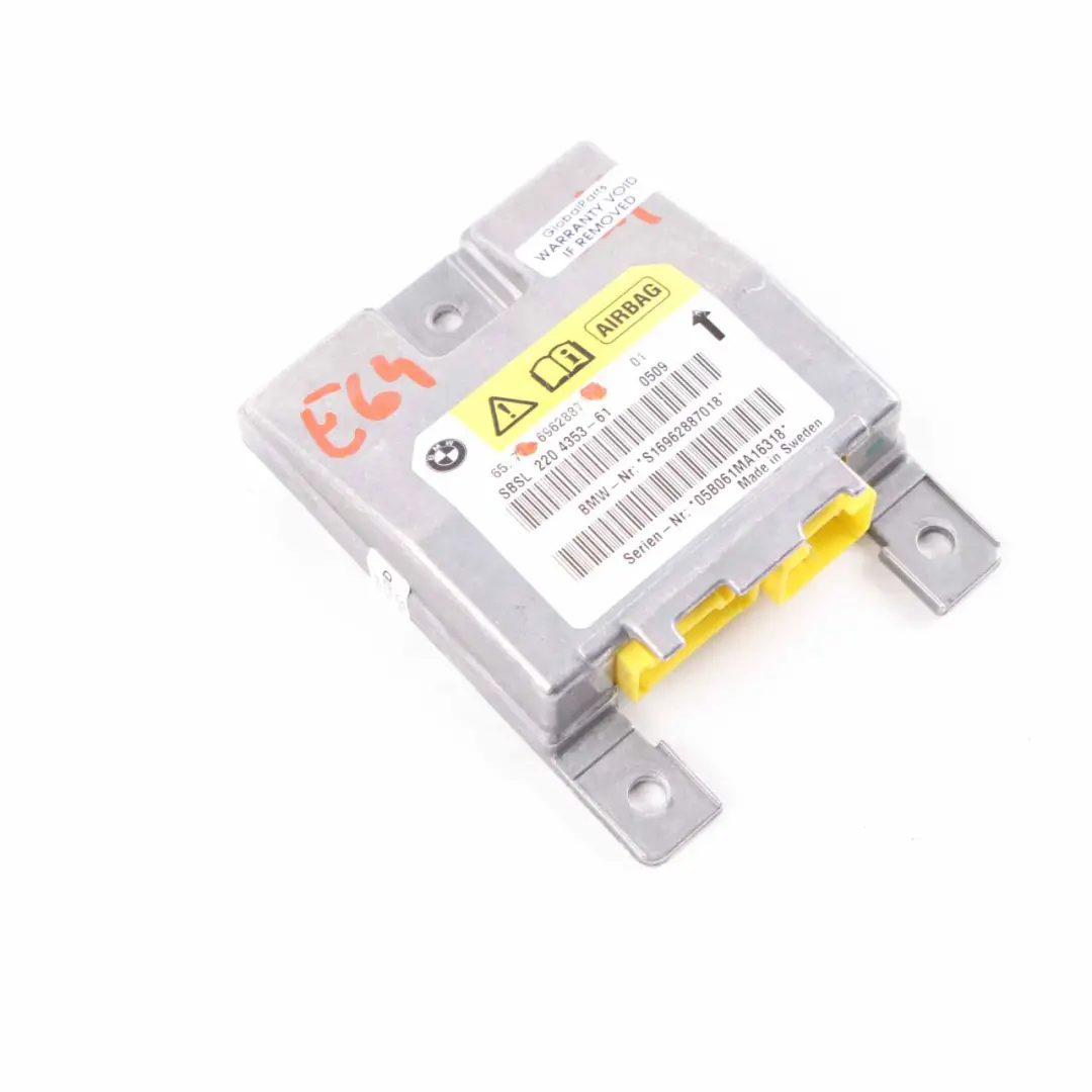 Capteur Module Air BMW Z4 E85 E64 Montant B Gauche Module Collision ECU pour à propos du numéro de pièce 6962887 Capteur Module Air BMW Z4 E85 E64 Montant B Gauche Module Collision ECU - SKU 6962887 - Numéro de pièce 6962887