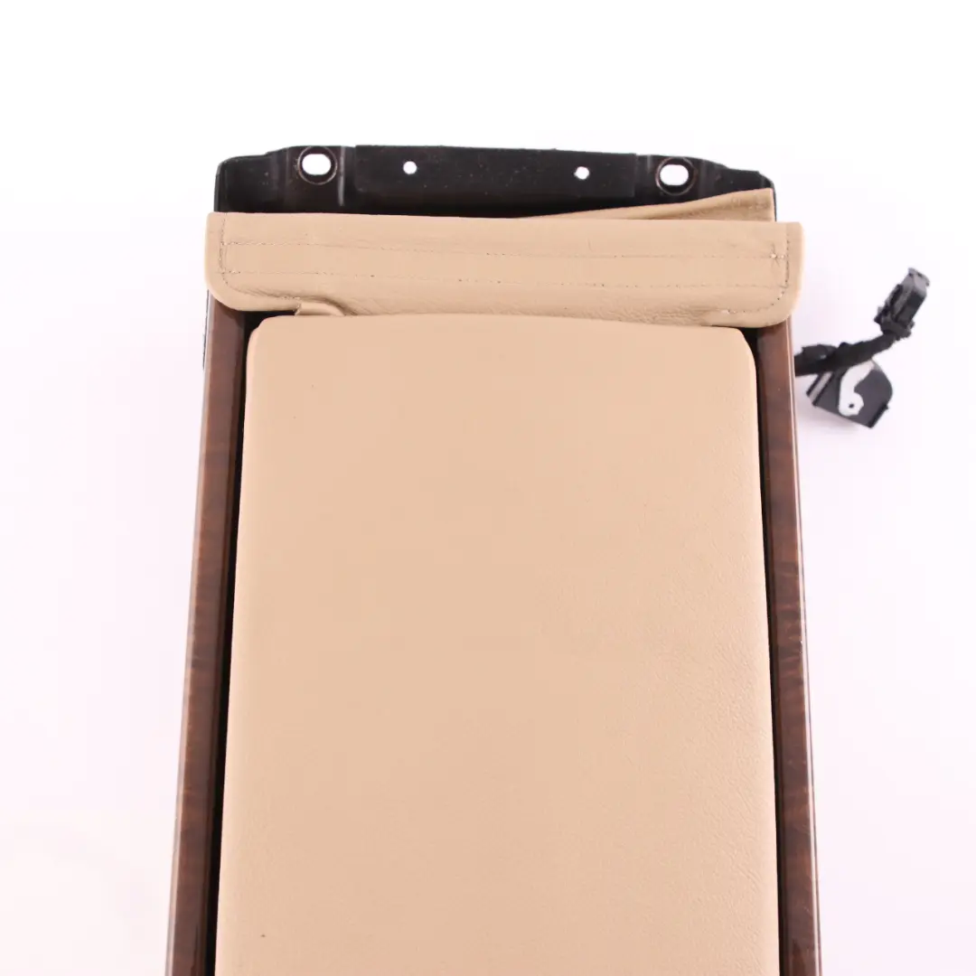 BMW 7 Series E65 E66 Rear Seat Armrest Headrest Console Leather Nasca Beige - SKU 6962982 - Part number 6962982