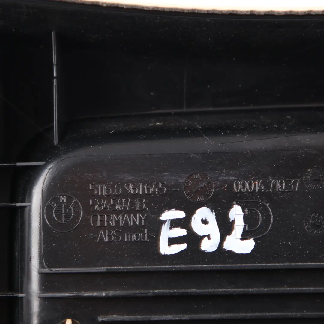 Console Rear Creambeige Beige to BMW 3 Series 2 E92 E93 Cover Rear with Part number 6963902 BMW 3 Series 2 E92 E93 Cover Rear Console Rear Creambeige Beige - SKU 6963902-2 - Part number 6963902