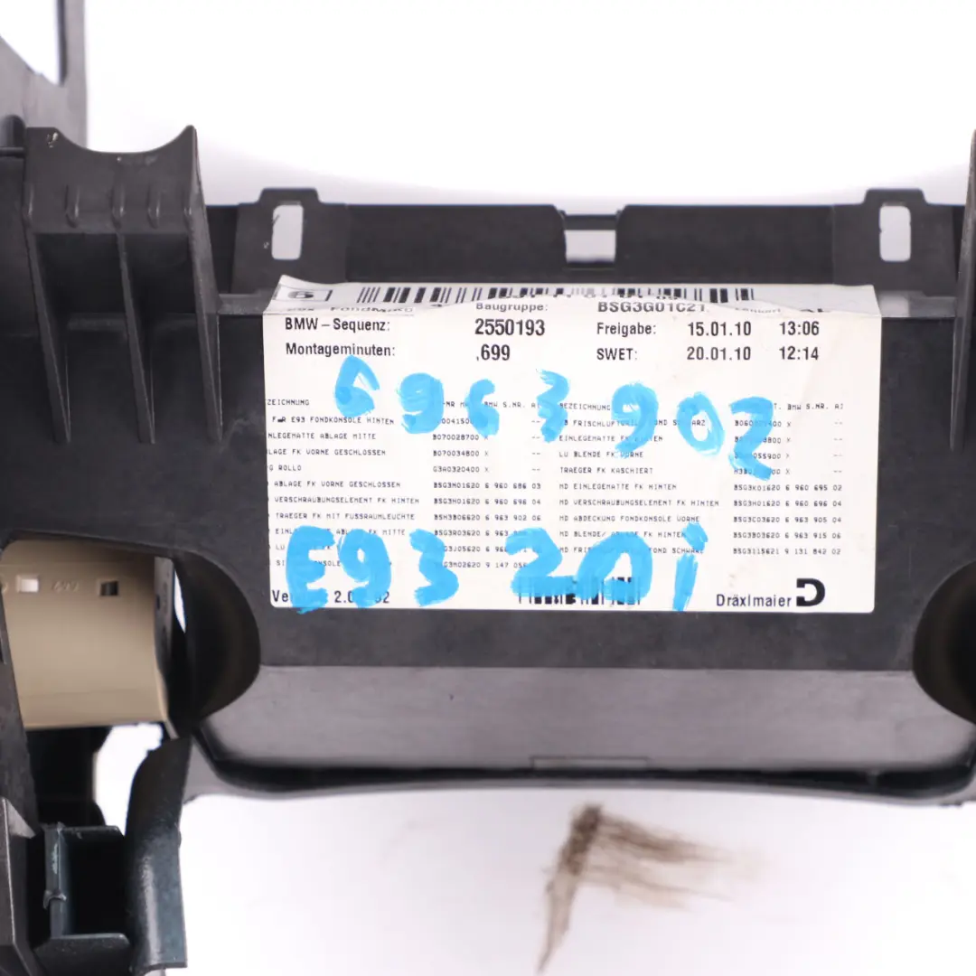 BMW 3 Series E92 E93 Cover Centre Console Rear Creambeige Beige - SKU 6963902 - Part number 6963902