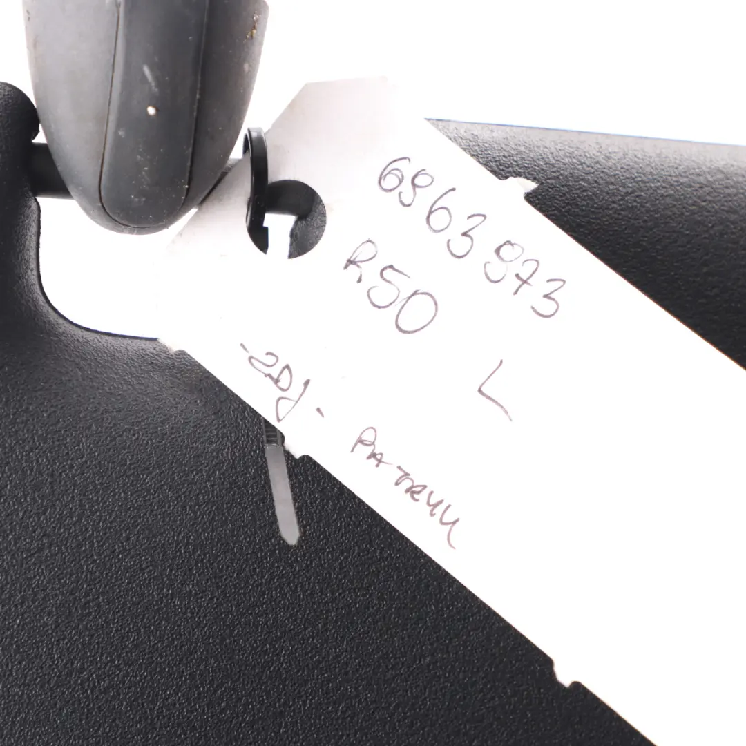 Sun Visor Mini Cooper One R50 R53 Mirror Panel Left N/S Panther Black to with Part number 6963973 Sun Visor Mini Cooper One R50 R53 Mirror Panel Left N/S Panther Black - SKU 6963973 - Part number 6963973