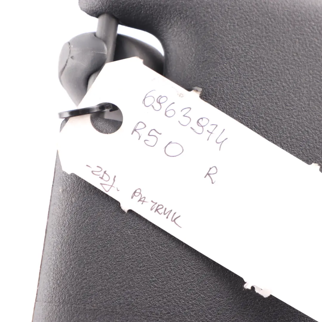 Sun Visor Mini R50 R53 Mirror Panel Right O/S Panther Black to with Part number 6963974 Sun Visor Mini R50 R53 Mirror Panel Right O/S Panther Black - SKU 6963974 - Part number 6963974