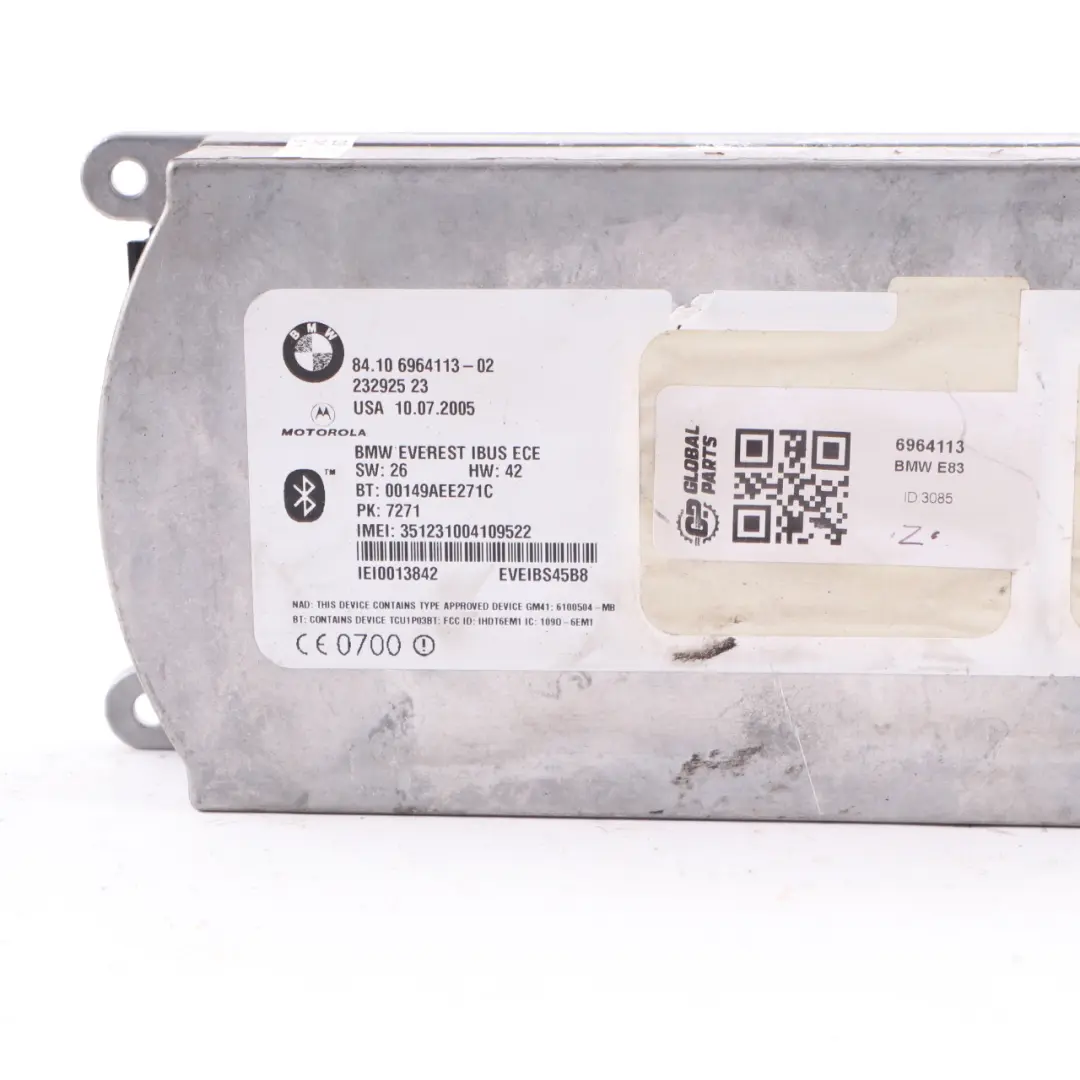 Módulo Comunicación BMW E83 E46 EXCH Control Telemático GSM Bluetooth para con número de pieza 9236496 Módulo Comunicación BMW E83 E46 EXCH Control Telemático GSM Bluetooth - SKU 6964113 - Número de pieza 9236496