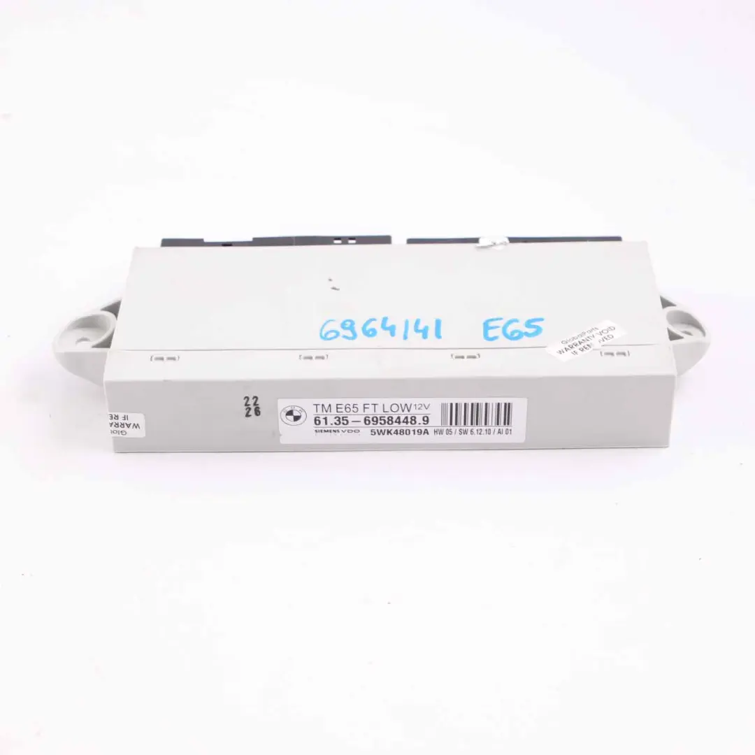 Unite de Controle BMW E65 E66 E67 Module Porte avant Cote Conducteur 6958448 pour à propos du numéro de pièce 6964141 Unite de Controle BMW E65 E66 E67 Module Porte avant Cote Conducteur 6958448 - SKU 6964141-1 - Numéro de pièce 6964141