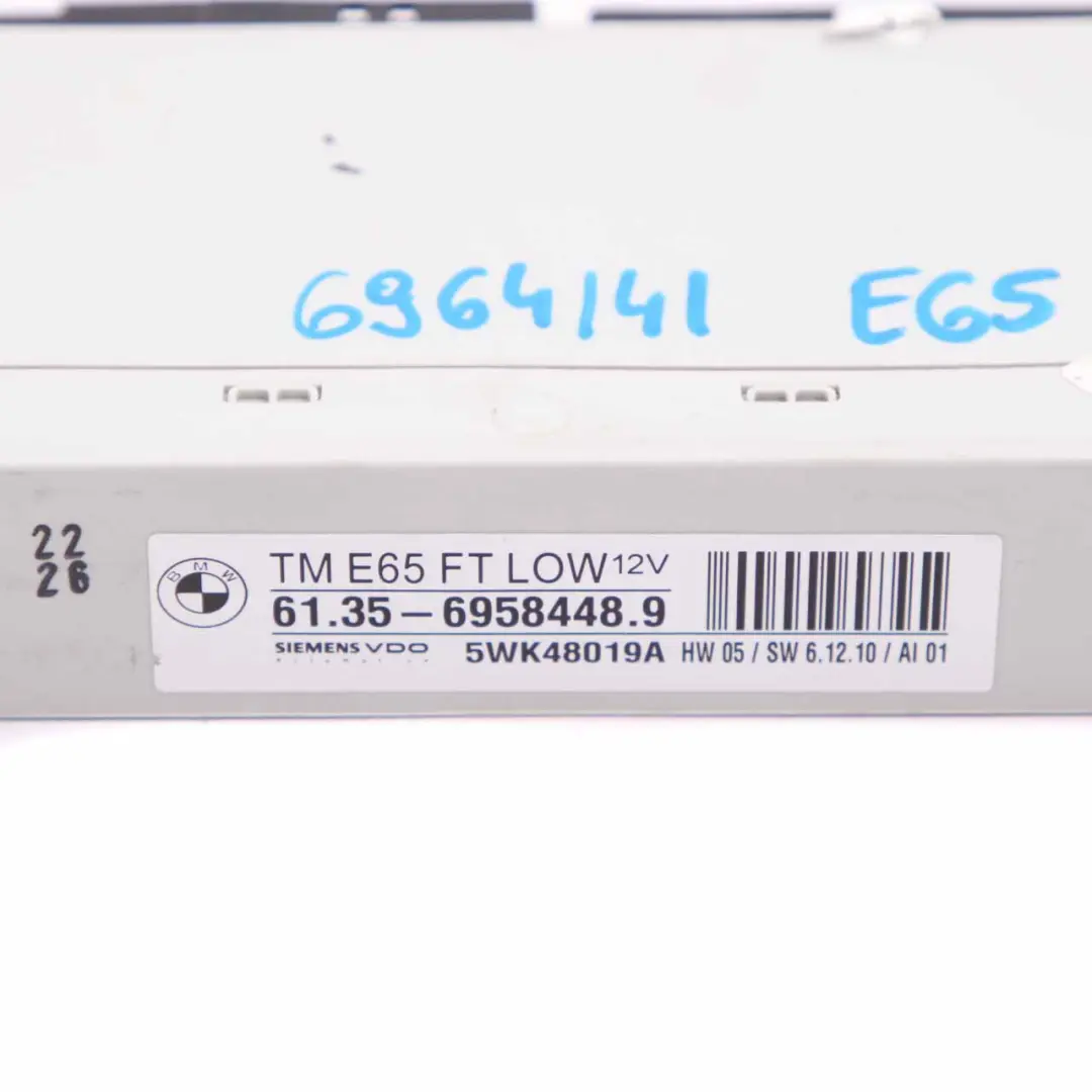  Unita di Controllo BMW E65 E66 E67 Modulo Porta Anteriore Lato Guida 6958448 - SKU 6964141-1 - Numero di parte 6964141