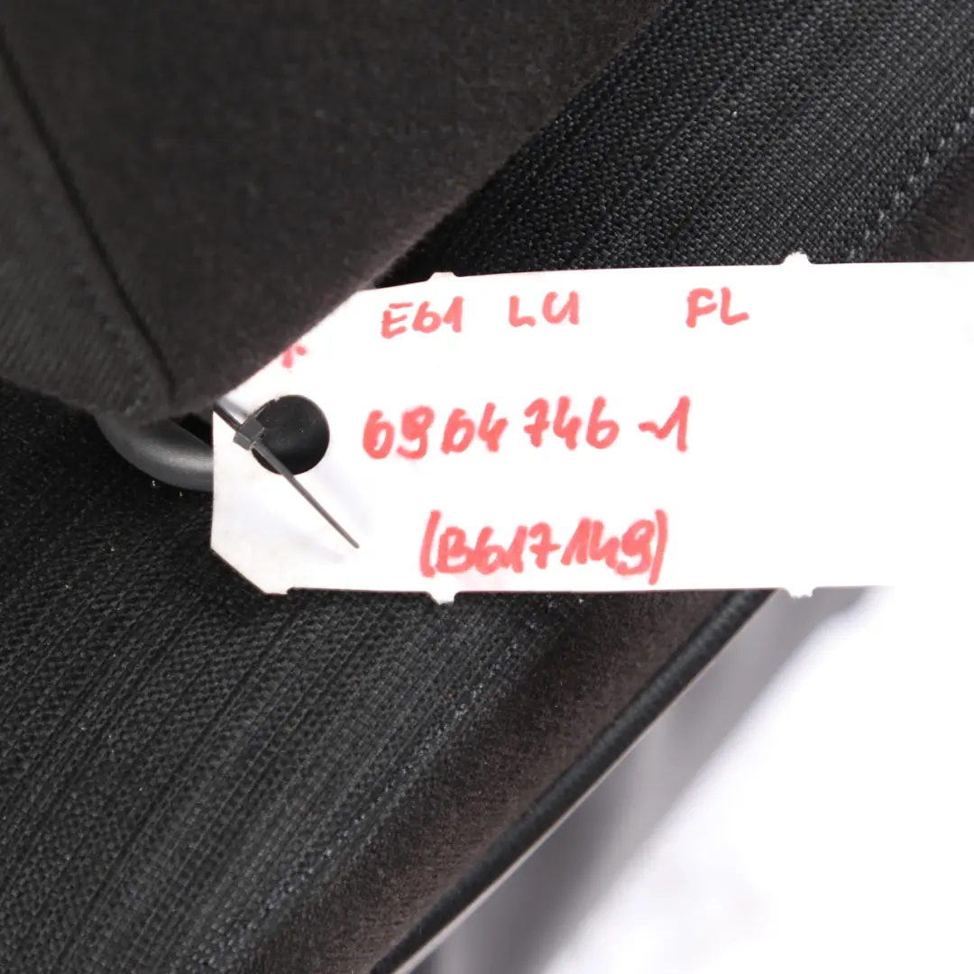 Front Seat BMW E60 E61 LCI Left N/S Cover Cloth Fluid Linea Anthracite to with Part number 6964746 Front Seat BMW E60 E61 LCI Left N/S Cover Cloth Fluid Linea Anthracite - SKU 6964746-1 - Part number 6964746