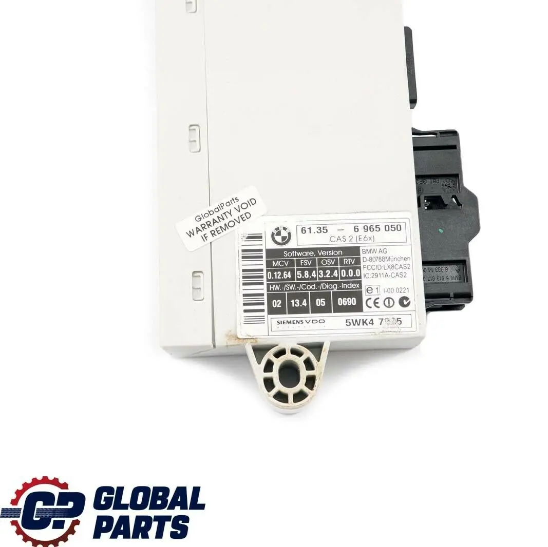 Unidad Control ECU CAS 2 para BMW E60 E61 E63 E64 con número de pieza 6965050 BMW E60 E61 E63 E64 Unidad Control ECU CAS 2 - SKU 6965050 - Número de pieza 6965050