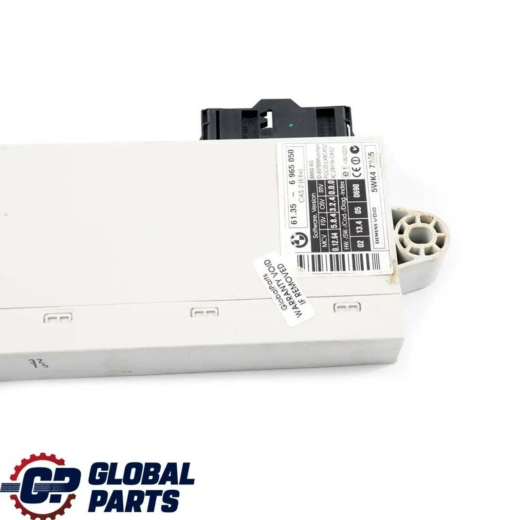 Unidad Control ECU CAS 2 para BMW E60 E61 E63 E64 con número de pieza 6965050 BMW E60 E61 E63 E64 Unidad Control ECU CAS 2 - SKU 6965050 - Número de pieza 6965050