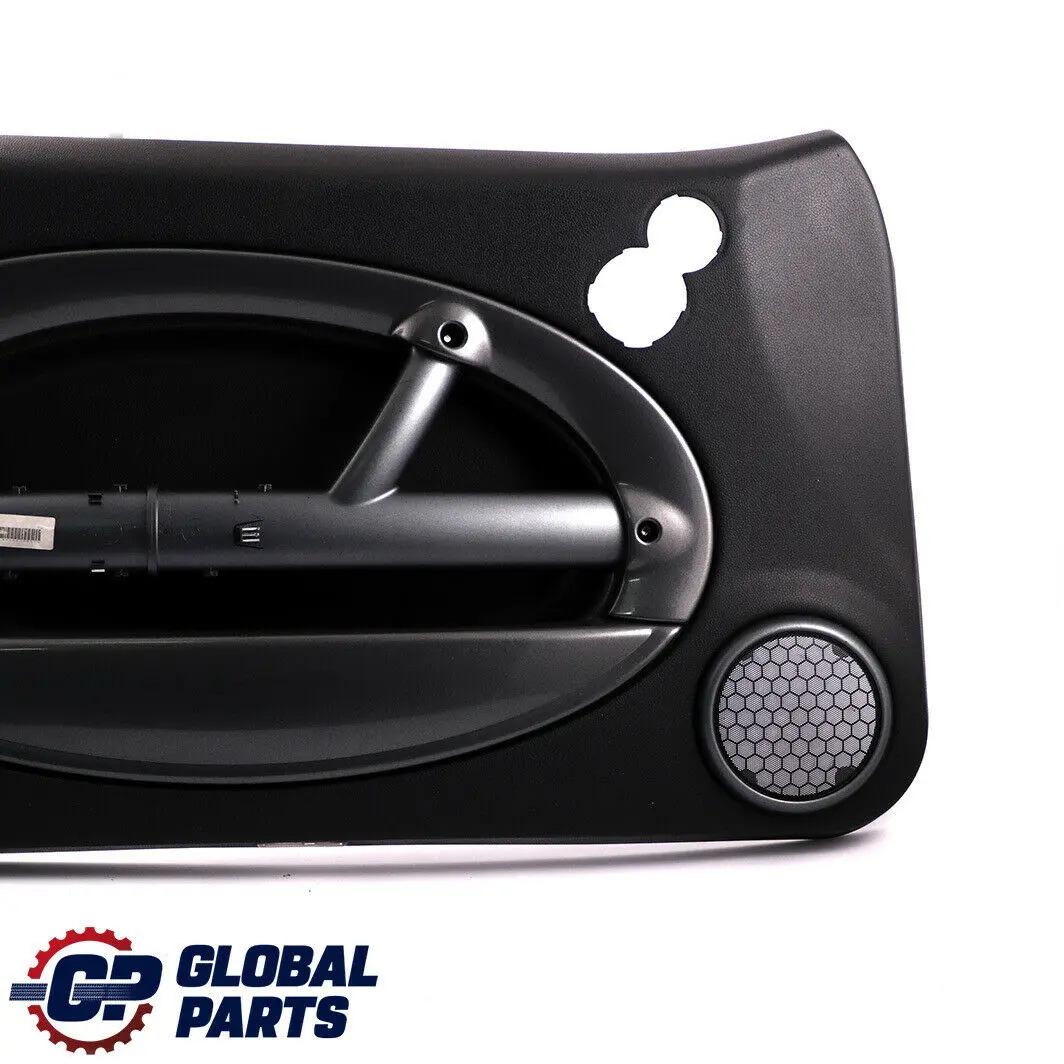Front Left N/S Door Card Trim Park Lane Panther Black Royal Grey to Mini R50 R53 with Part number 6965525 Mini R50 R53 Front Left N/S Door Card Trim Park Lane Panther Black Royal Grey - SKU 6965525-1 - Part number 6965525
