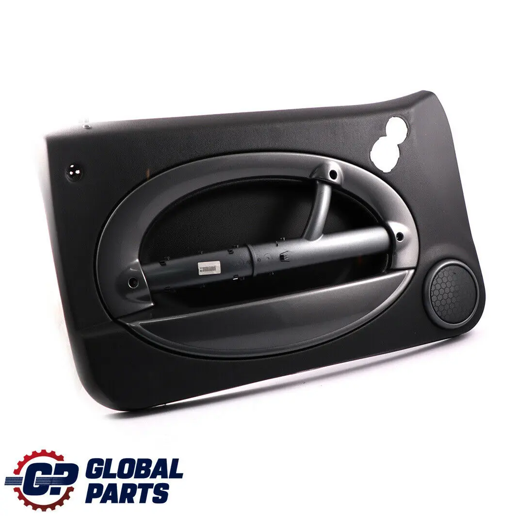 Front Left N/S Door Card Trim Park Lane Panther Black Royal Grey to Mini R50 R53 with Part number 6965525 Mini R50 R53 Front Left N/S Door Card Trim Park Lane Panther Black Royal Grey - SKU 6965525-1 - Part number 6965525