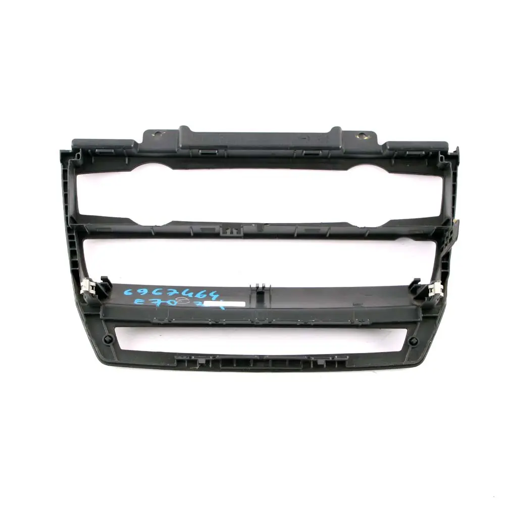 BMW X5 X6 E70 E71 Mittelradioabdeckung Panneau / Revetement Habitacle Noir - SKU 6967464 - Numéro de pièce 7161797