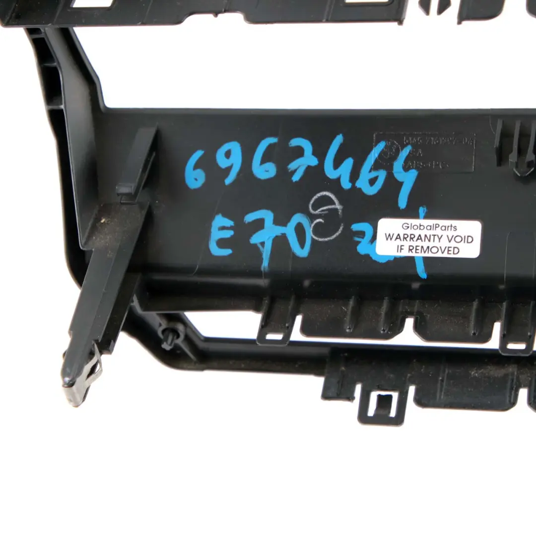 BMW X5 X6 Series E70 E71 Center Radio Cover Dashboard Trim Panel Black - SKU 6967464 - Part number 7161797