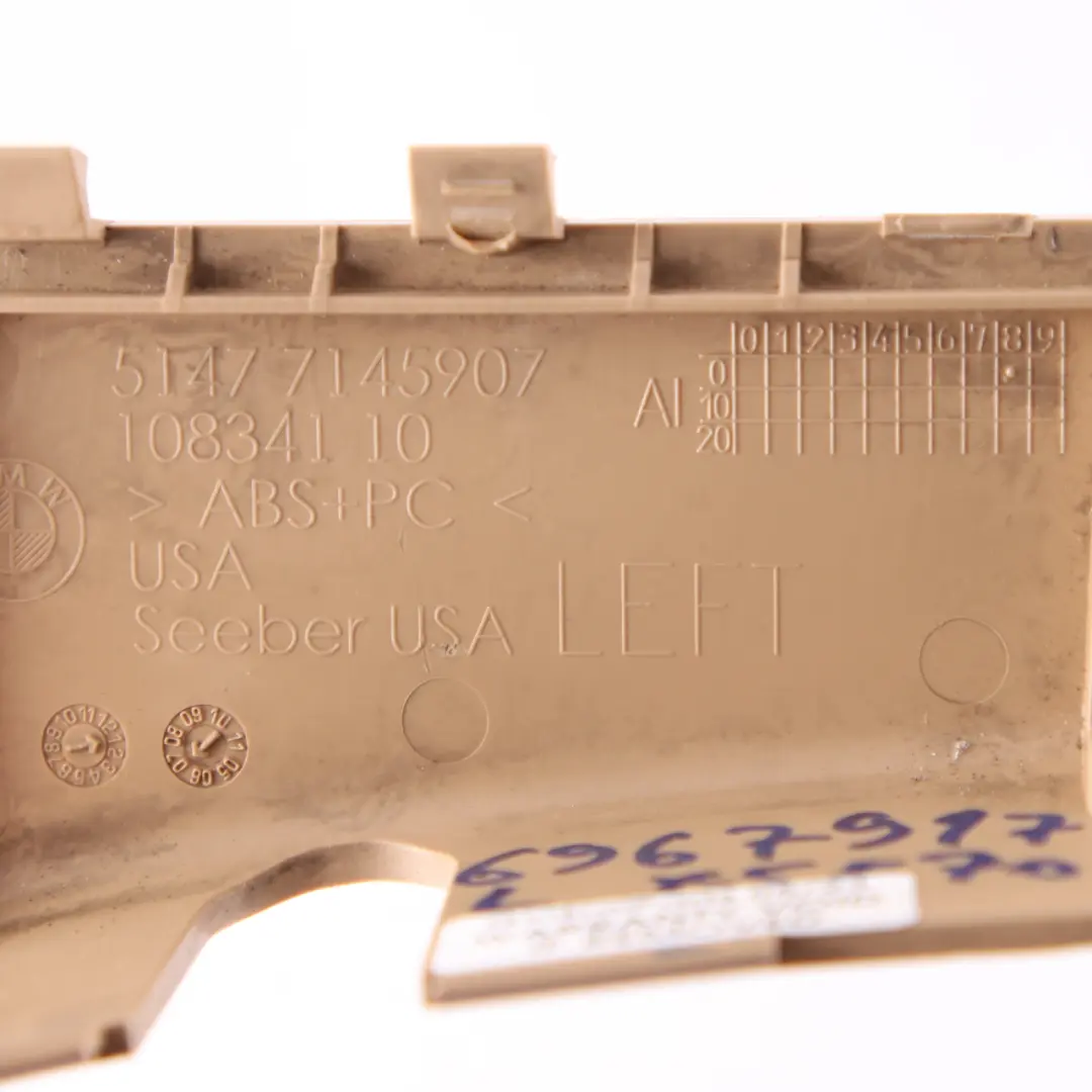 BMW X5 E70 Trunk Floor Cover Covering Column Left N/S Trim Panel Beige 7145907 - SKU 6967917 - Part number 6967917