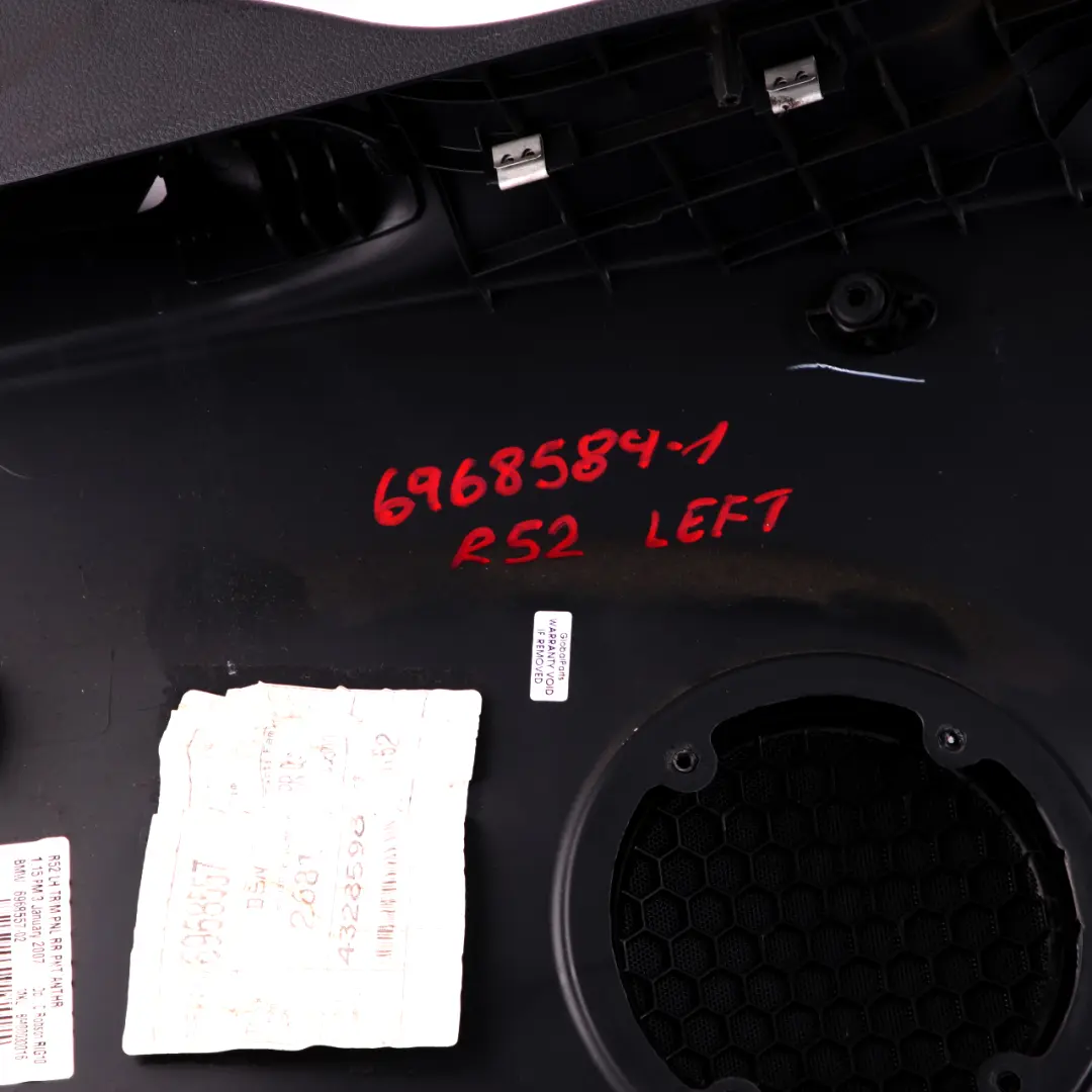 Left N/S Lateral Trim Side Panel Panther Black to Mini Cabrio R52 1 Rear with Part number 6968589 Mini Cabrio R52 1 Rear Left N/S Lateral Trim Side Panel Panther Black - SKU 6968589-1 - Part number 6968589