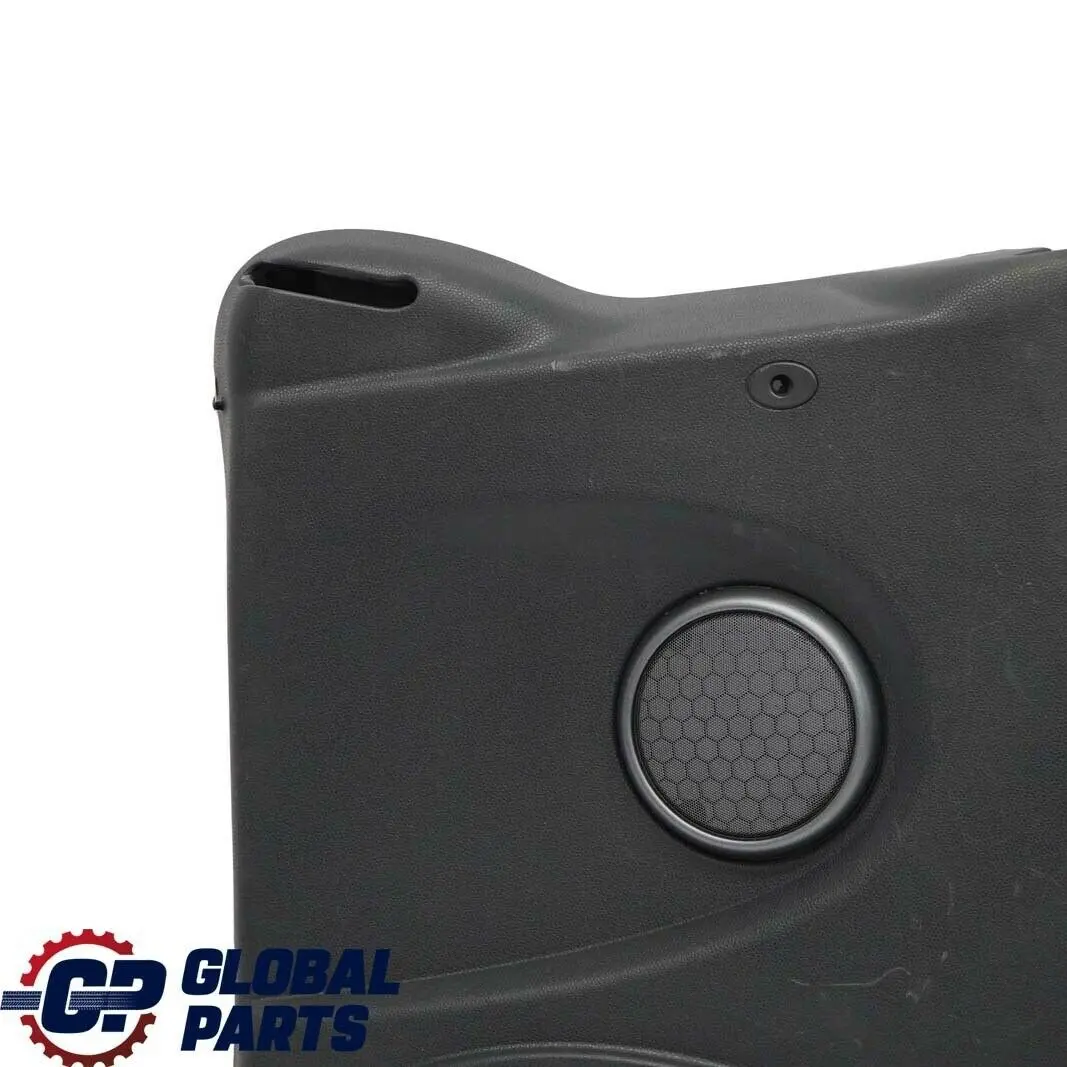 Trasero Derecho Lateral Trim Panel Panther Negro para Mini Cabrio R52 con número de pieza 6968590 Mini Cabrio R52 Trasero Derecho Lateral Trim Panel Panther Negro - SKU 6968590 - Número de pieza 6968590