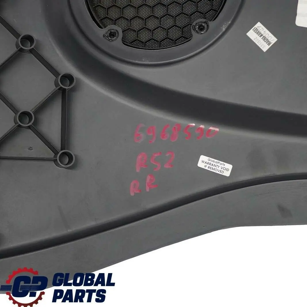Mini Cabrio R52 Trasero Derecho Lateral Trim Panel Panther Negro - SKU 6968590 - Número de pieza 6968590