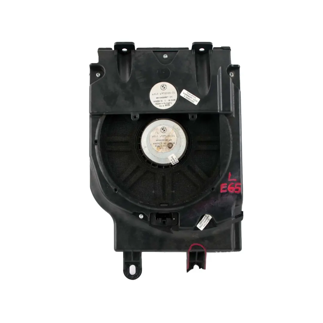 Links Zentralbass Sprecher Stereo System für BMW 7 er E65 E66 E67 mit Teilenummer 6970005 BMW 7 er E65 E66 E67 Links Zentralbass Sprecher Stereo System - SKU 6970005 - Teilenummer 6970005