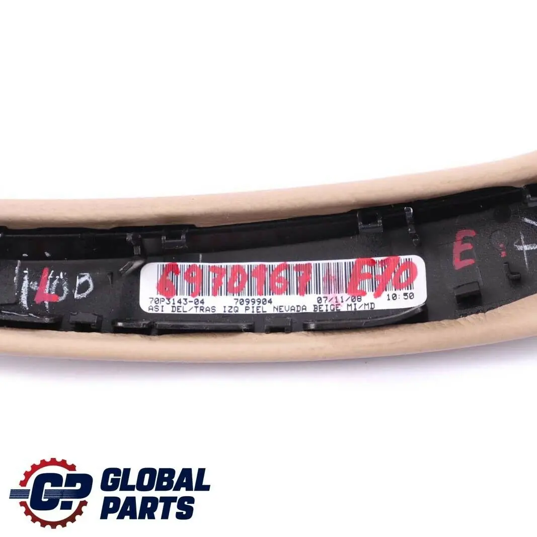 Couverture Tirer sur la Poignee a Gauche Cuir Beige pour BMW X5 X6 E70 E71 à propos du numéro de pièce 6970167 BMW X5 X6 E70 E71 Couverture Tirer sur la Poignee a Gauche Cuir Beige - SKU 6970167 - Numéro de pièce 6970167