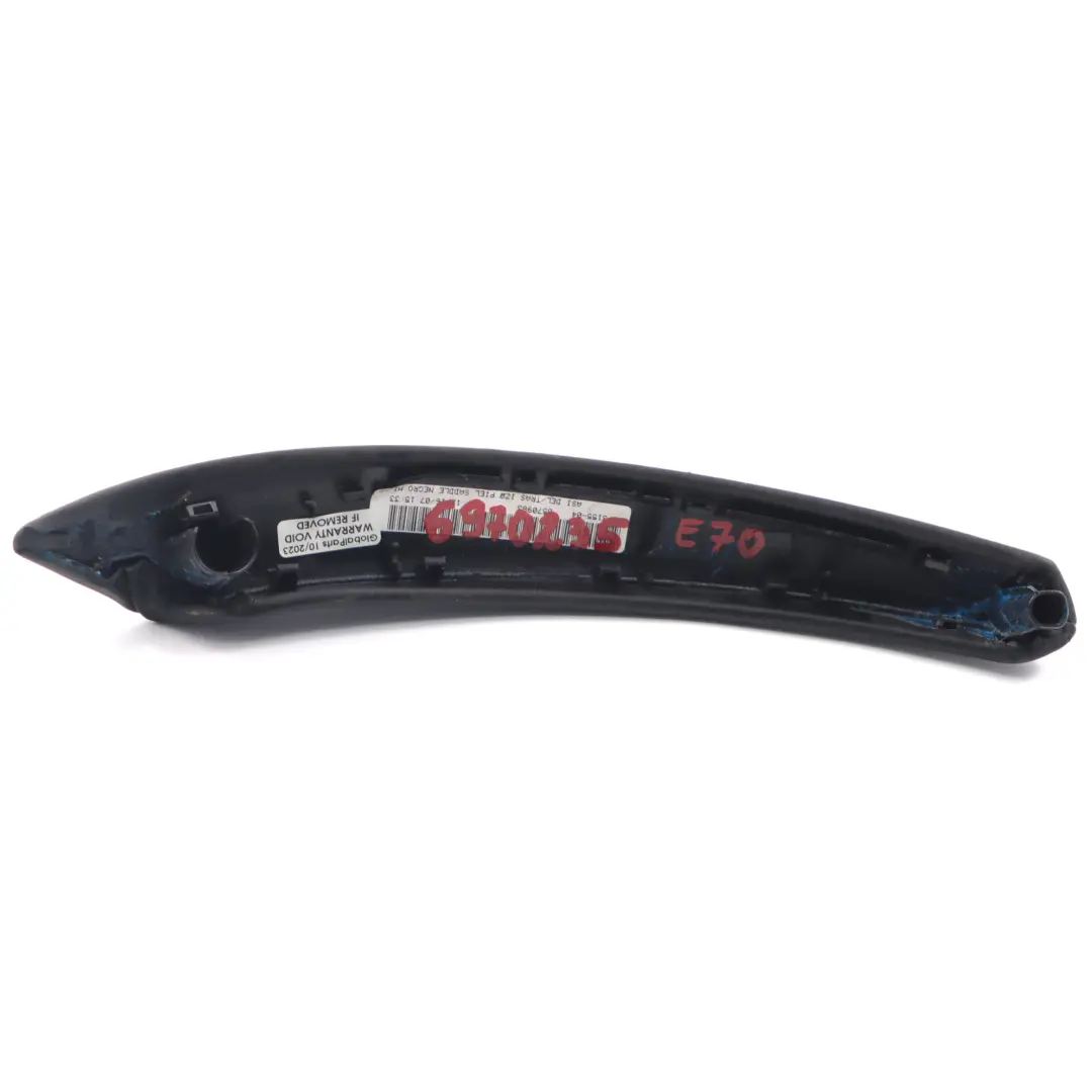 BMW X5 E70 Tür karte Panel Pull Griff Trim links Leder Nappa Schwarz - SKU 6970235 - Teilenummer 6970235