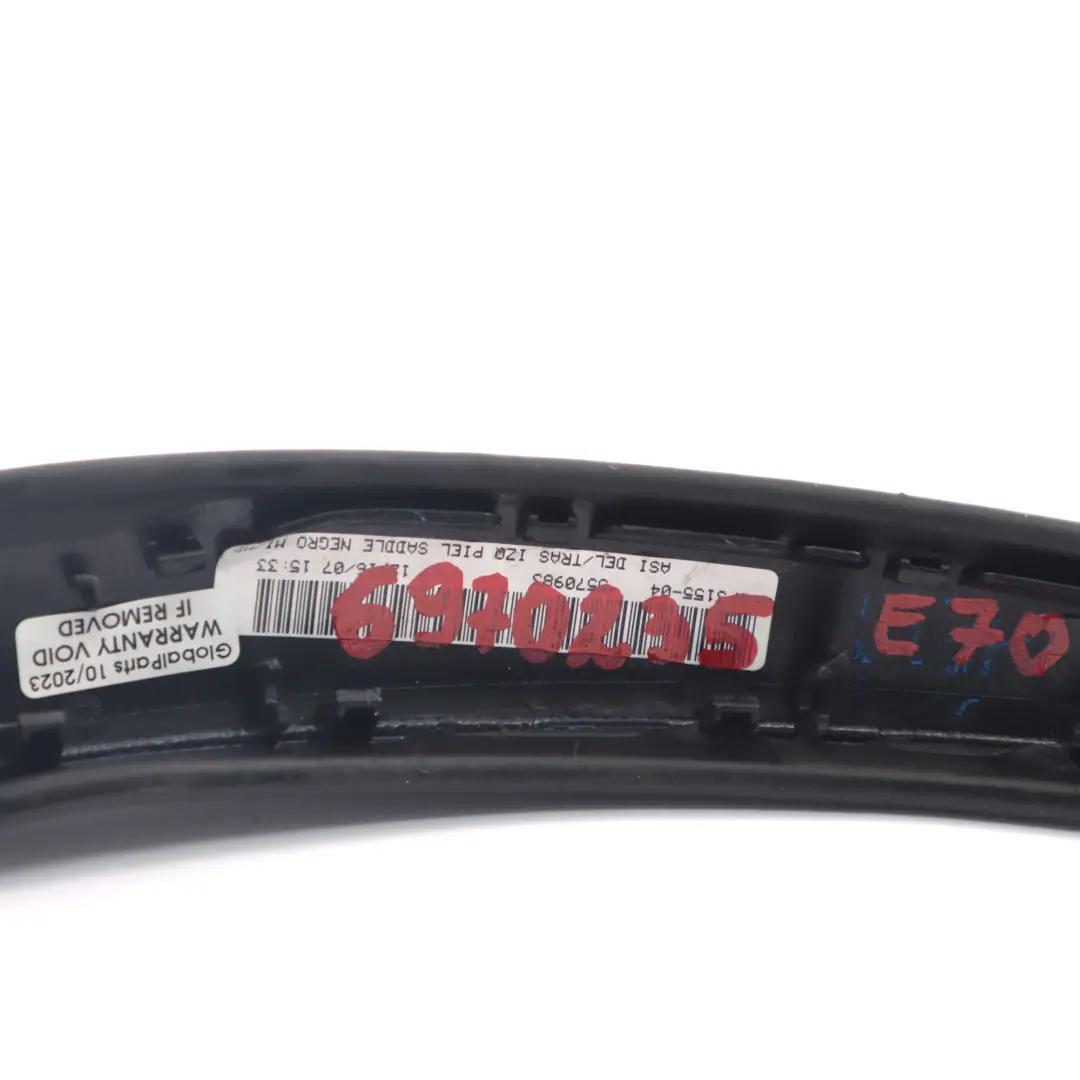 Tür karte Panel Pull Griff Trim links Leder Nappa Schwarz für BMW X5 E70 mit Teilenummer 6970235 BMW X5 E70 Tür karte Panel Pull Griff Trim links Leder Nappa Schwarz - SKU 6970235 - Teilenummer 6970235