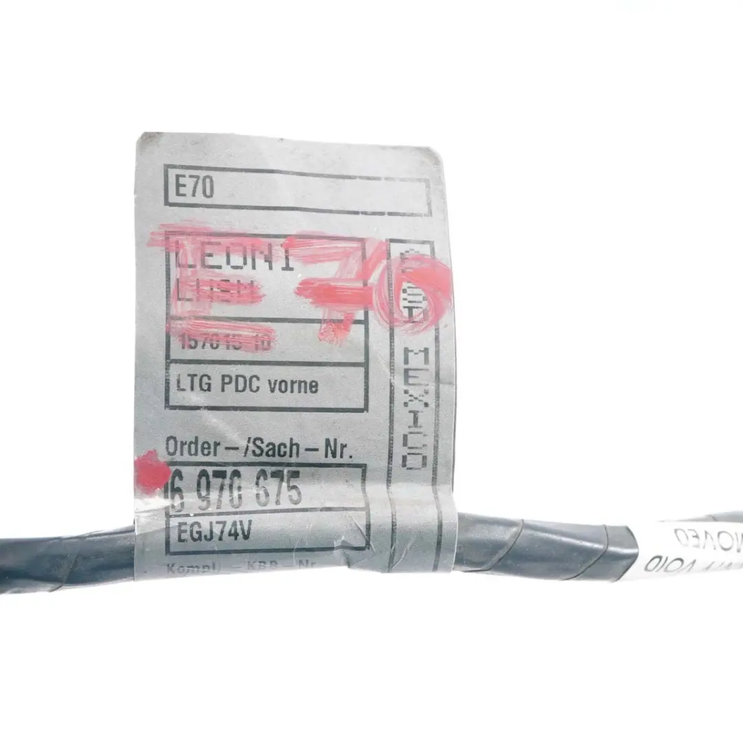 Parachoques delantero PDC Cableado Mazo para BMW X5 E70 con número de pieza 6970675 BMW X5 E70 Parachoques delantero PDC Cableado Mazo - SKU 6970675 - Número de pieza 6970675