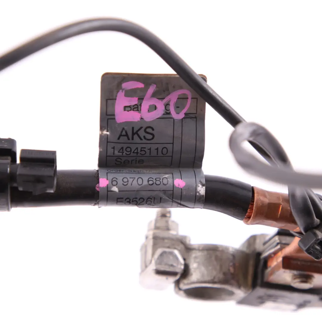 Przewód Ujemny Klema Munisowa IBS do BMW E60 o numerze 6970680 BMW E60 Przewód Ujemny Klema Munisowa IBS - SKU 6970680 - Numer Części 6970680