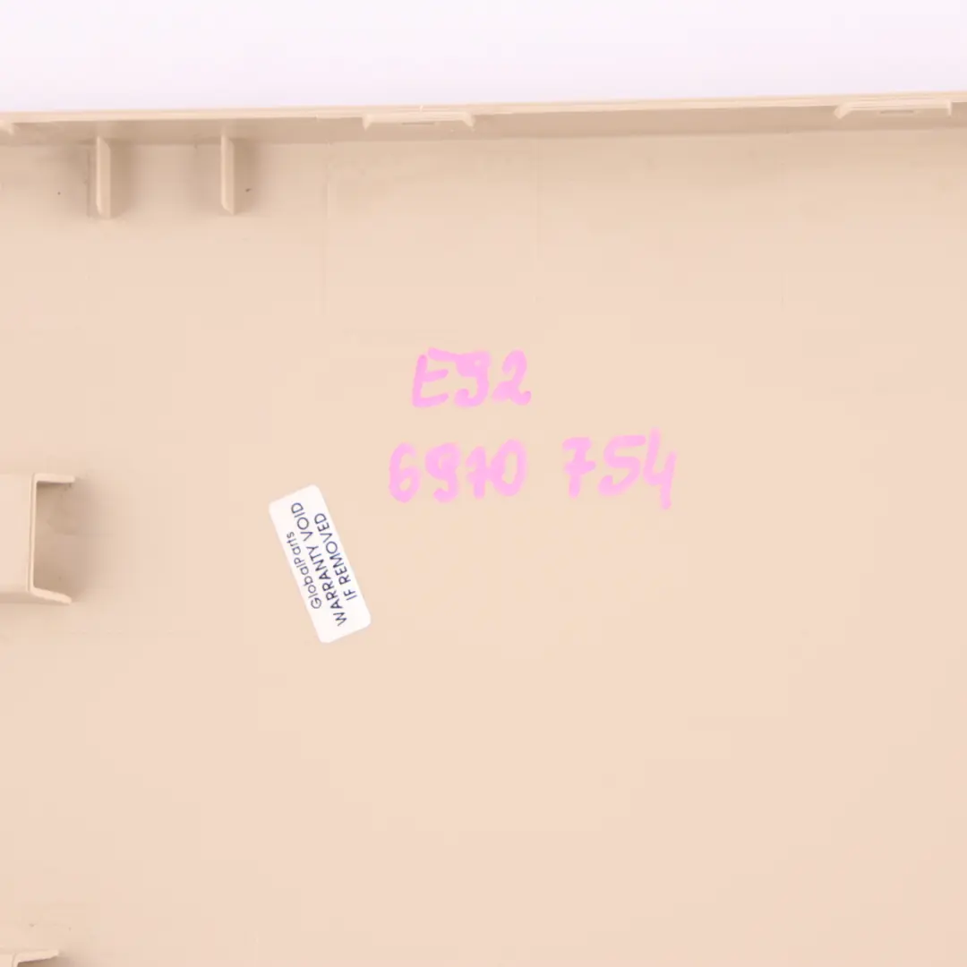Armrest Centre Trim Cover Panel Creambeige Beige to BMW E92 Rear Seat with Part number 6970754 BMW E92 Rear Seat Armrest Centre Trim Cover Panel Creambeige Beige - SKU 6970754 - Part number 6970754