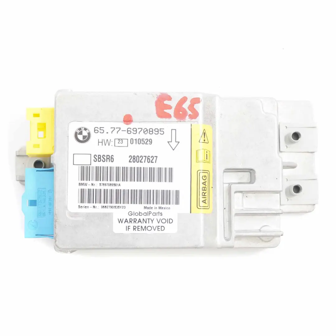Sensor B-pillar Right O/S Air Module Crash Sensor to BMW E65 E66 with Part number 6970895 BMW E65 E66 Sensor B-pillar Right O/S Air Module Crash Sensor - SKU 6970895 - Part number 6970895