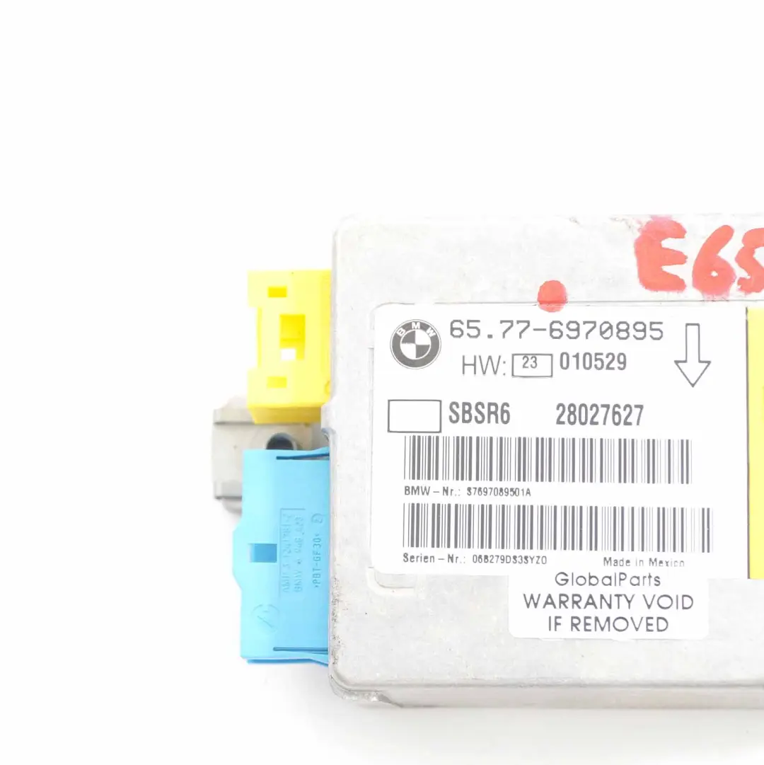 Sensor B-Säule Rechts Air Module Crash Sensor für BMW E65 E66 mit Teilenummer 6970895 BMW E65 E66 Sensor B-Säule Rechts Air Module Crash Sensor - SKU 6970895 - Teilenummer 6970895